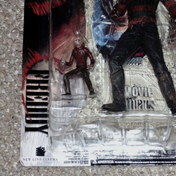 McFarlane Movie Maniacs Series 1 A Nightmare on Elm Street Freddy Kruger MOC New - Picture 4 of 10